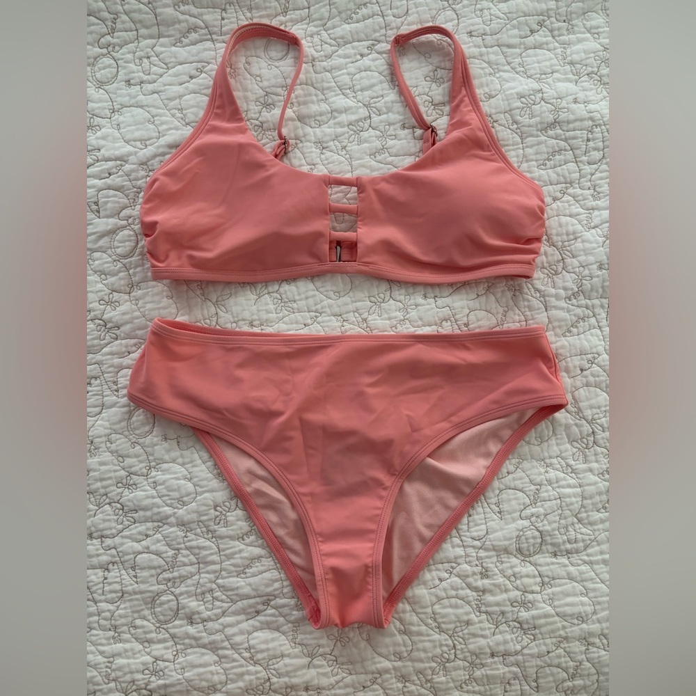 Cupshe Coral Bikini Set